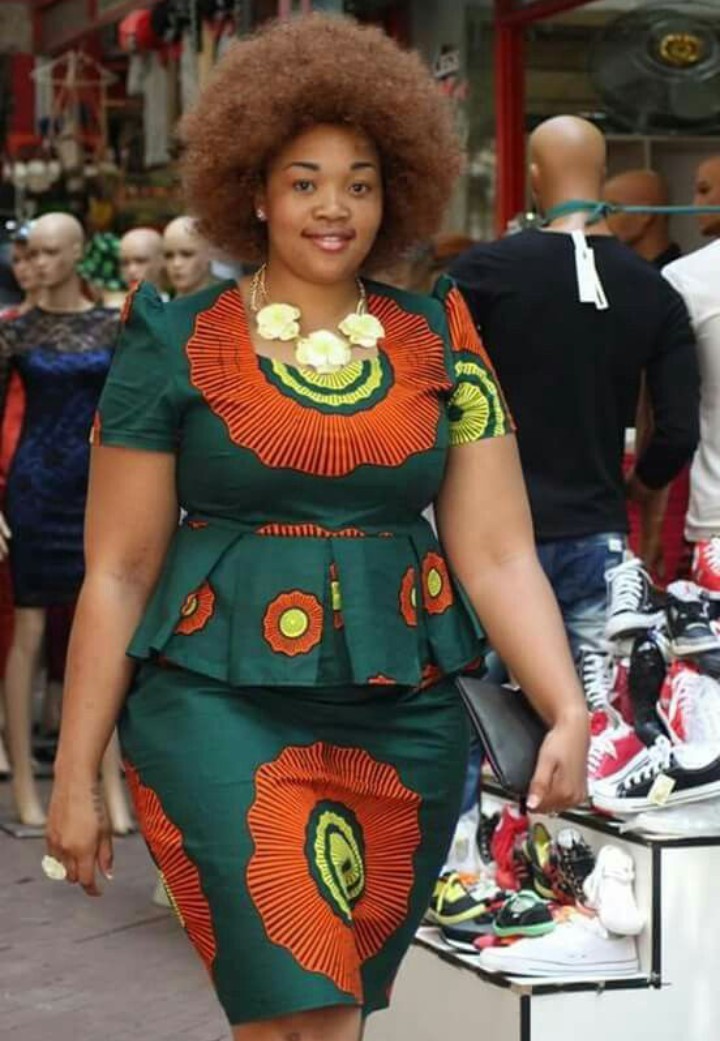 Ankara Peplum Top with Pencil Skirts for Smart Looks.