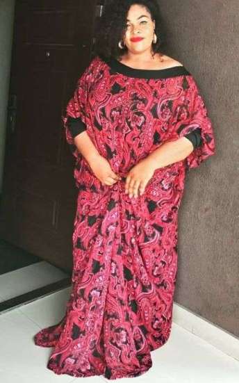Latest maxi gown material styles for Ladies