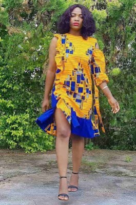 Latest Ankara Midi gown styles