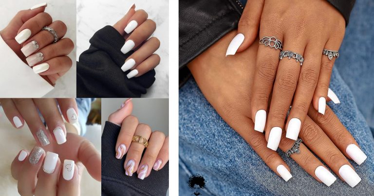 98 Short White Nails To Enhance Your Look
