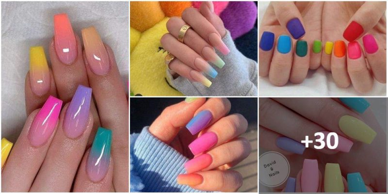 30+ MULTICOLOR NAILS【Ideas and Images】