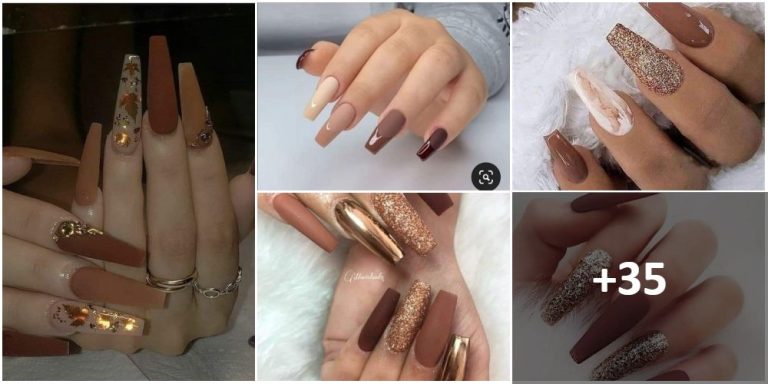 COFFEE MANICURE: BEAUTIFUL BROWN NAILS 【+ 35 Images of nails in this trend】☕💅☕