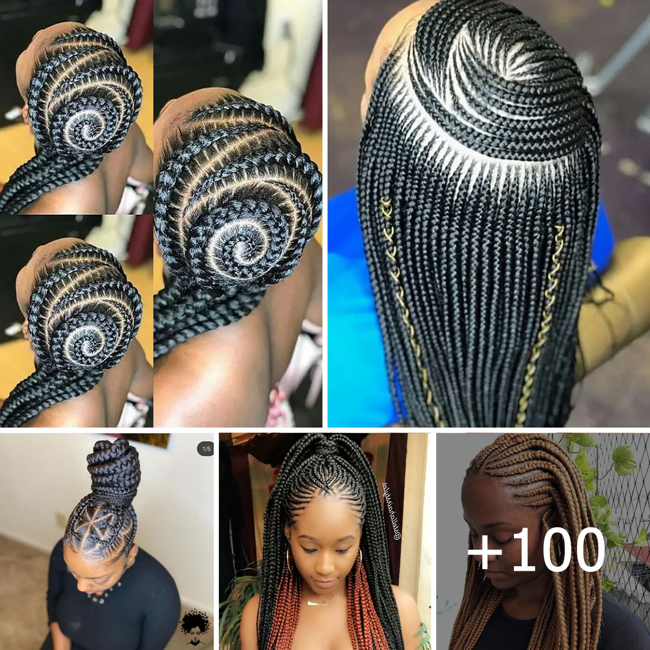 100+ PHOTOS: Cornrow Hairstyles, Ponytail Hairstyles & Knotless Braided Hairstyles 2024
