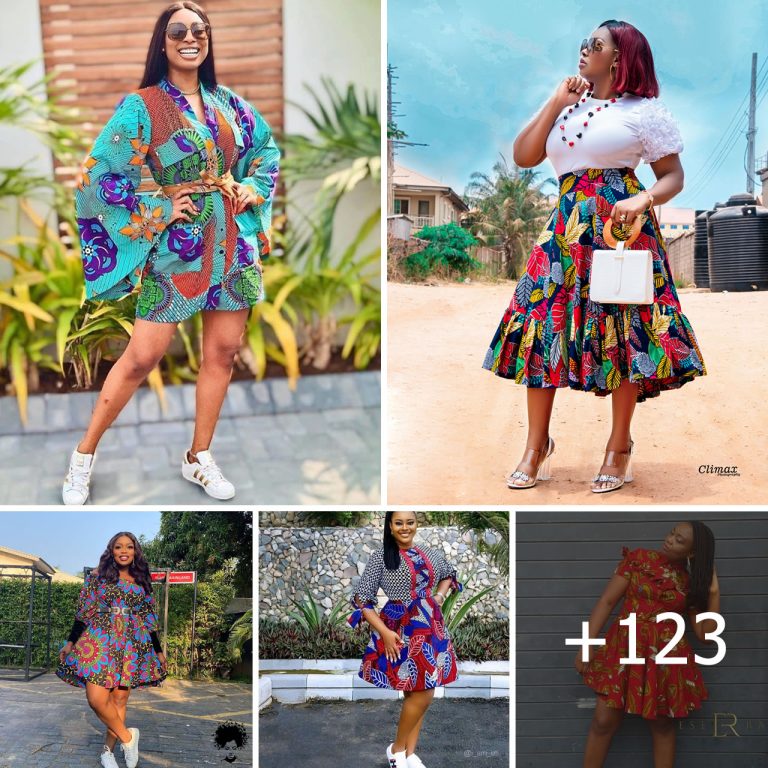123 Ankara Short Gown Styles With Sneaker Ideas