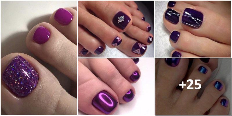 Purple Toenails 【30 Eye-Catching Ideas】