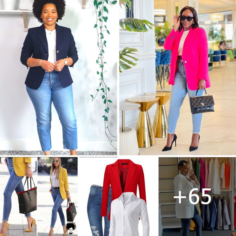 65 Chic Blazer and Jeans Combinations for Women: A Blend of Classic and Trendy 👑❤👌