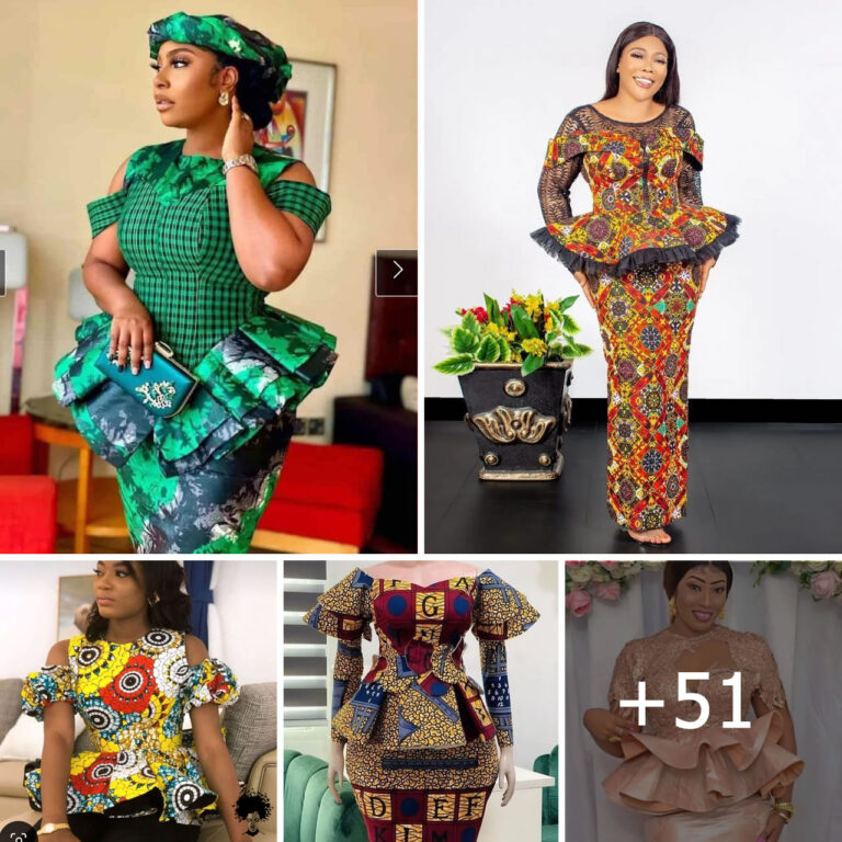 51 PHOTOS: Peplum, Ankara Skirt And Blouse