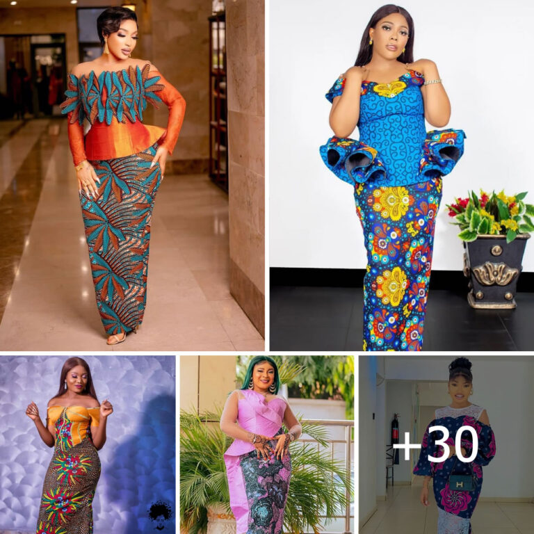 30 PHOTOS: Ankara Long Gown Styles
