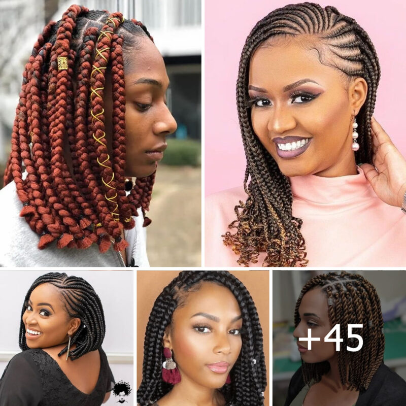 45 Trendsetting Bob Box Braids to Rock in 2024