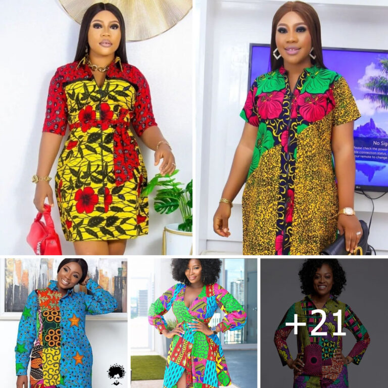 21 PHOTOS: Ankara Shirt Dress Styles