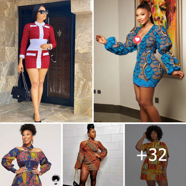 32 PHOTOS: Chic Ankara Short Gown Styles
