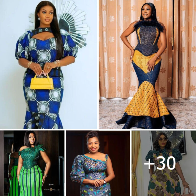 30 PHOTOS: Ankara Long Gown Styles