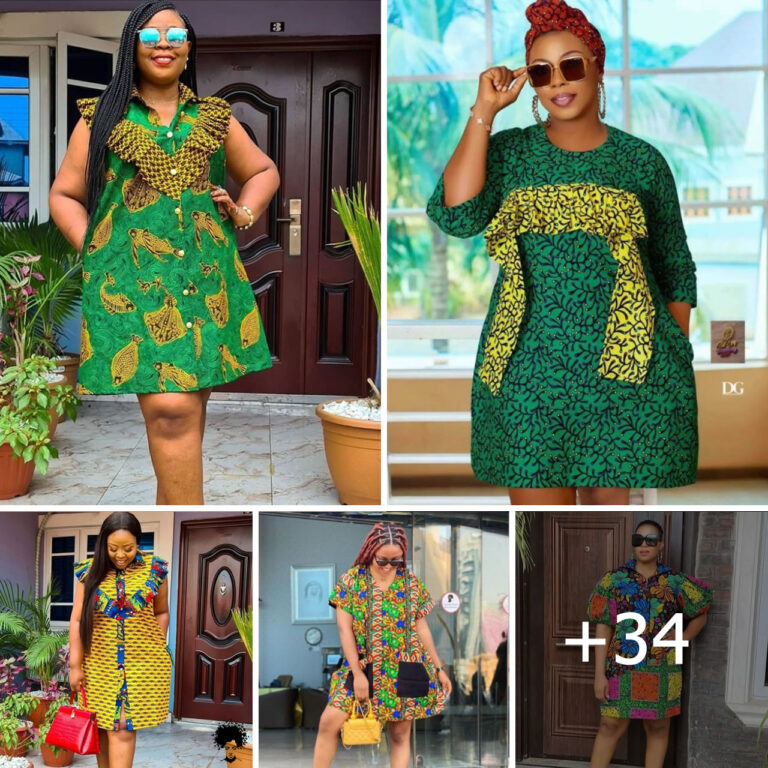 34 PHOTOS: Simple Ankara Short Dress Styles