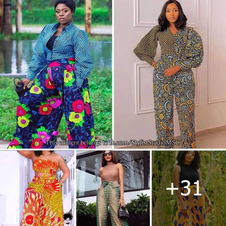 30+ Latest Ankara Palazzo Trousers and Jumpsuits Styles 2024-2025