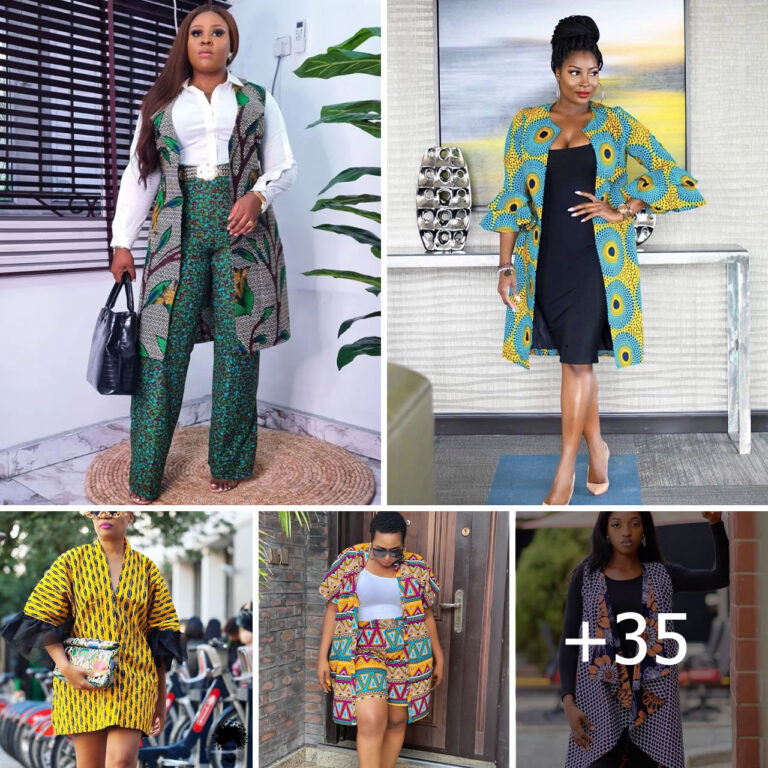 35 Trending Ankara Kimono Jackets And Dresses For 2023