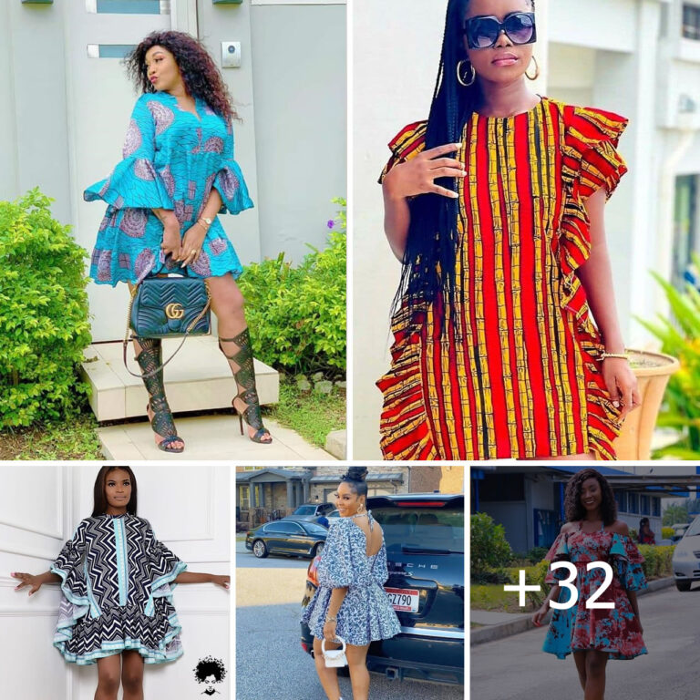 32 PHOTOS: Chic Ankara Short Gown Styles