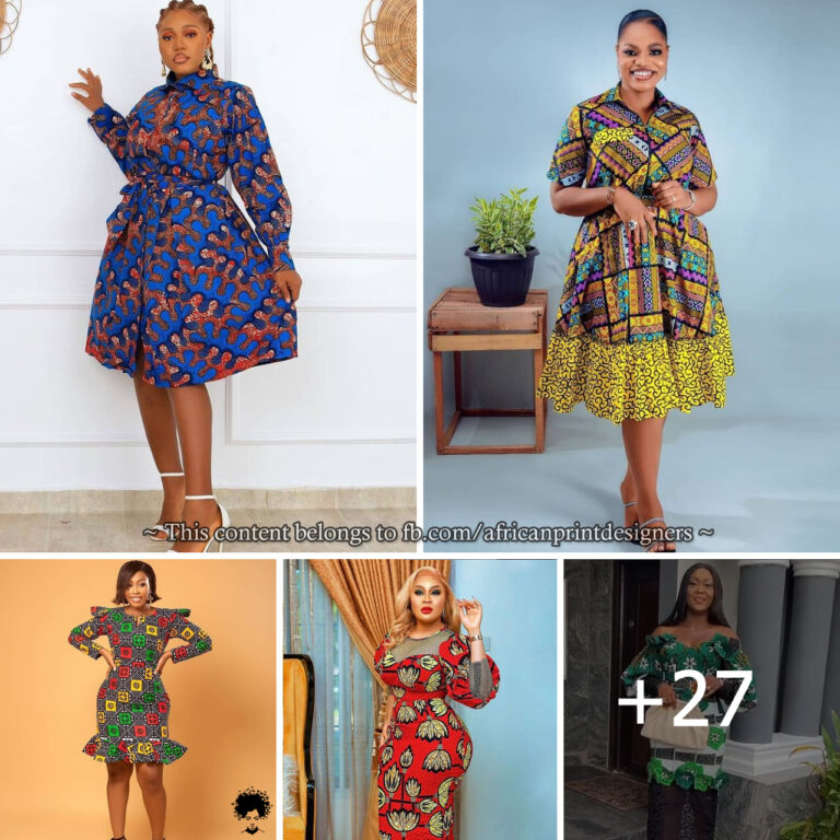 27 PHOTOS: Ankara Short Gown Styles.