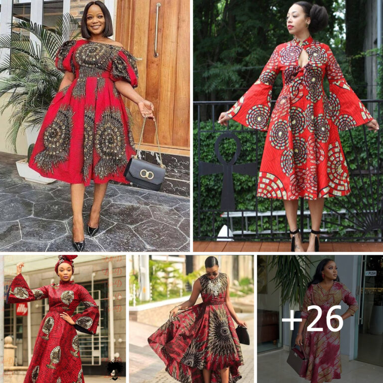 26 PHOTOS: Ankara Midi Gown Styles For Stylish Ladies.