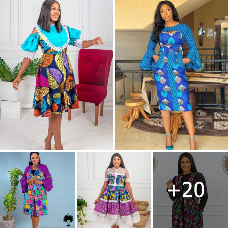 20 PHOTOS:  Cute Ankara Short Gown Styles