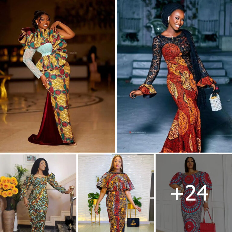 Elegant Ankara Long Gown Styles For Stylish African Lady.