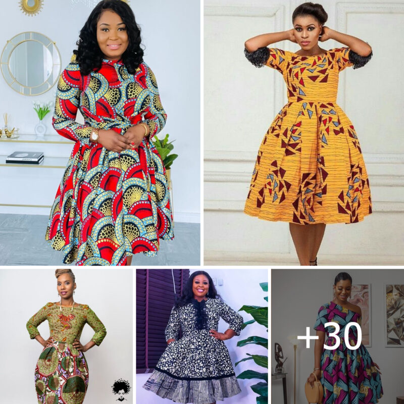 30 PHOTOS: Ankara Short Gown Styles