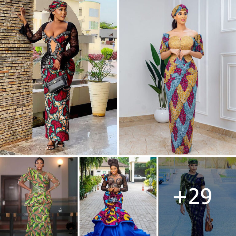 29 PHOTOS:  Ankara Long Gown Styles