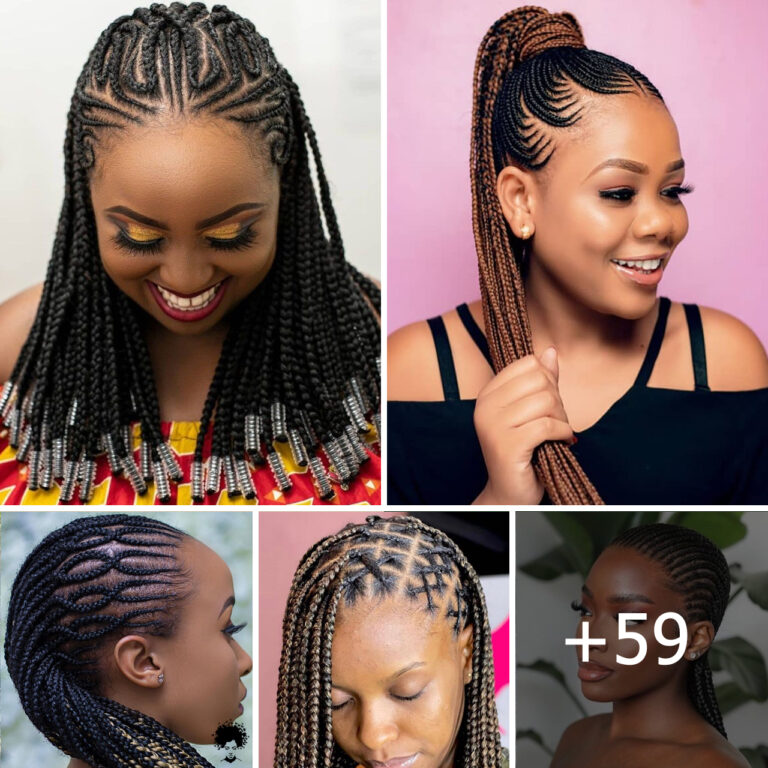 +59 PHOTOS: Cornrow braid designs + Knotless braids styles ‎