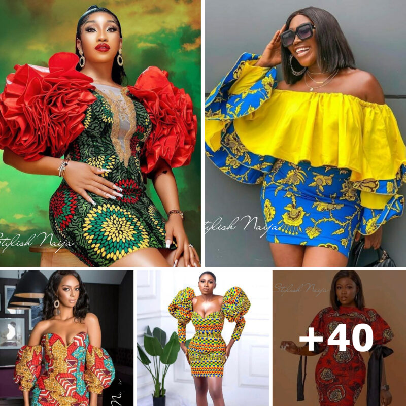 40 PHOTOS: Ankara Short Gown Styles