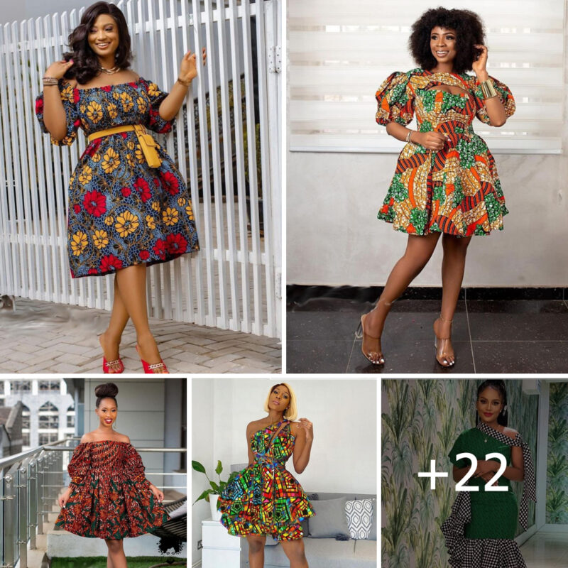 22 PHOTOS: Classic Ankara Short Gown Styles