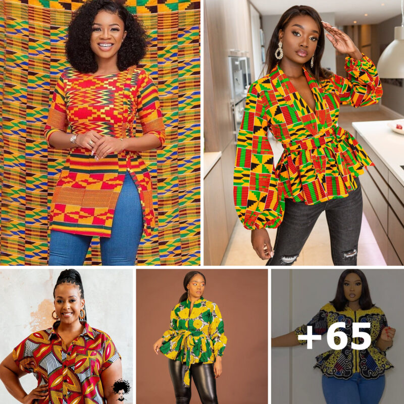 Stylish Ankara Blouse/ Tops With Front Zipper.