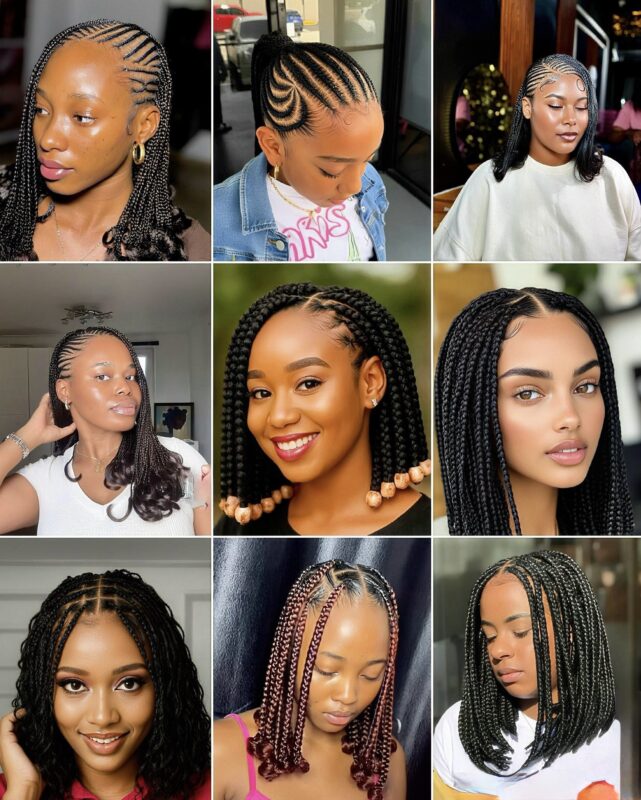 38 PHOTOS: Short Knotless Braids & Cornrow Styles for Women