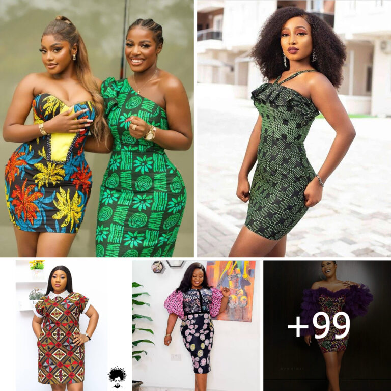 42 PHOTOS: Ankara Straight Short Gown