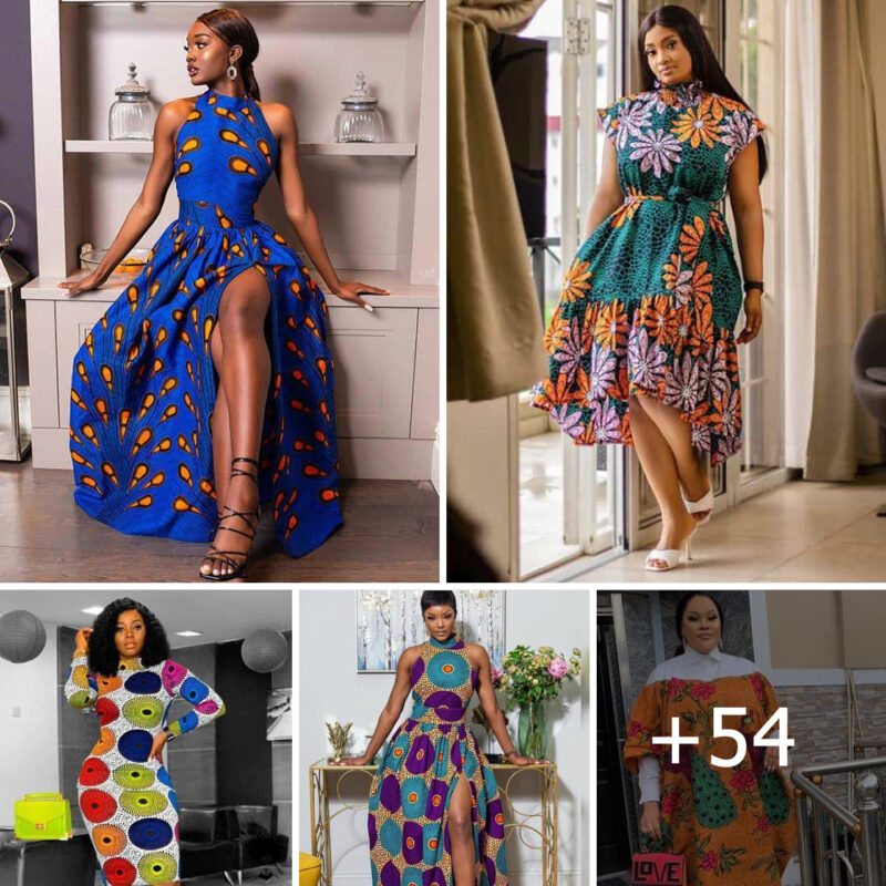 54 PHOTOS: Ankara Turtle Neck Gowns