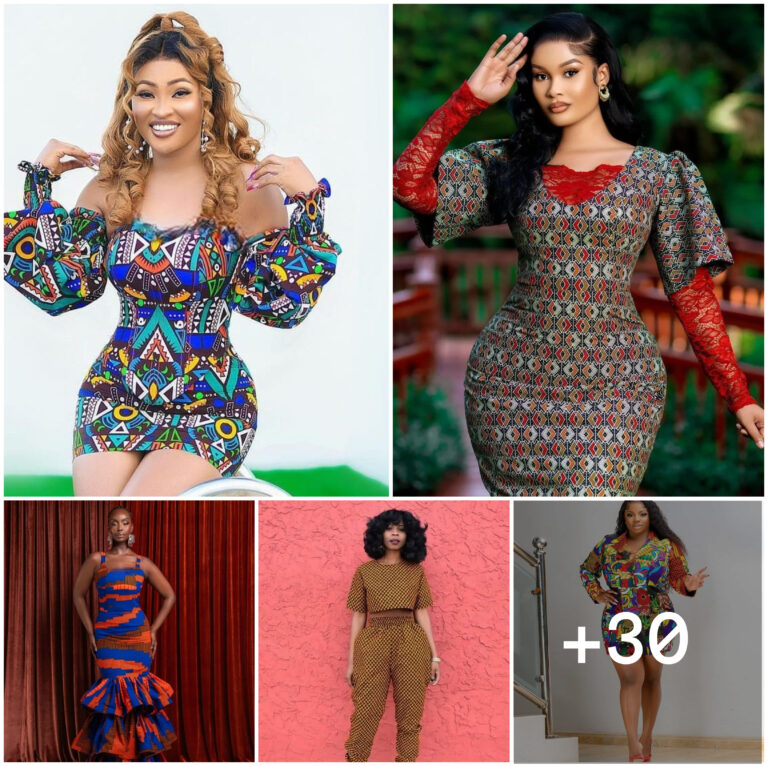 30PHOTOS: Elegant Ankara Short Gowns