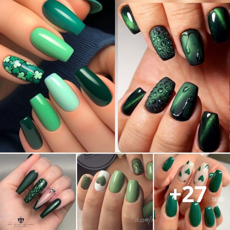 Charm Everybody With These 27 Breathtaking Fancy Emerald Green Nails