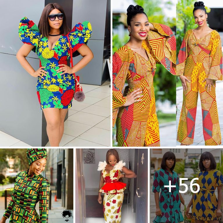 56 Latest Ankara Short Gown Styles 2024