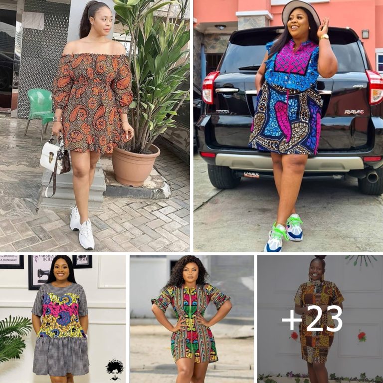 23 PHOTOS: Ankara Gown Styles With Sneakers