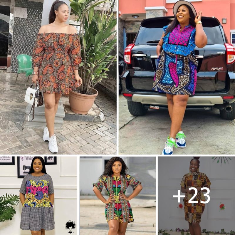 23 PHOTOS: Ankara Gown Styles With Sneakers