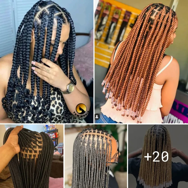 Luxury knotless braid ideas – Premium knotless braid patterns