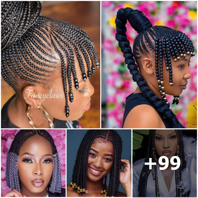 +99 PHOTOS:  Braids with Beads Hairstyles for Ladies