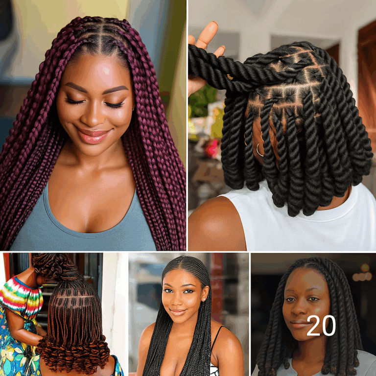20 PHOTOS: Hot twist hairstyles, Knotless braids styles & Cornrow braid designs ‎