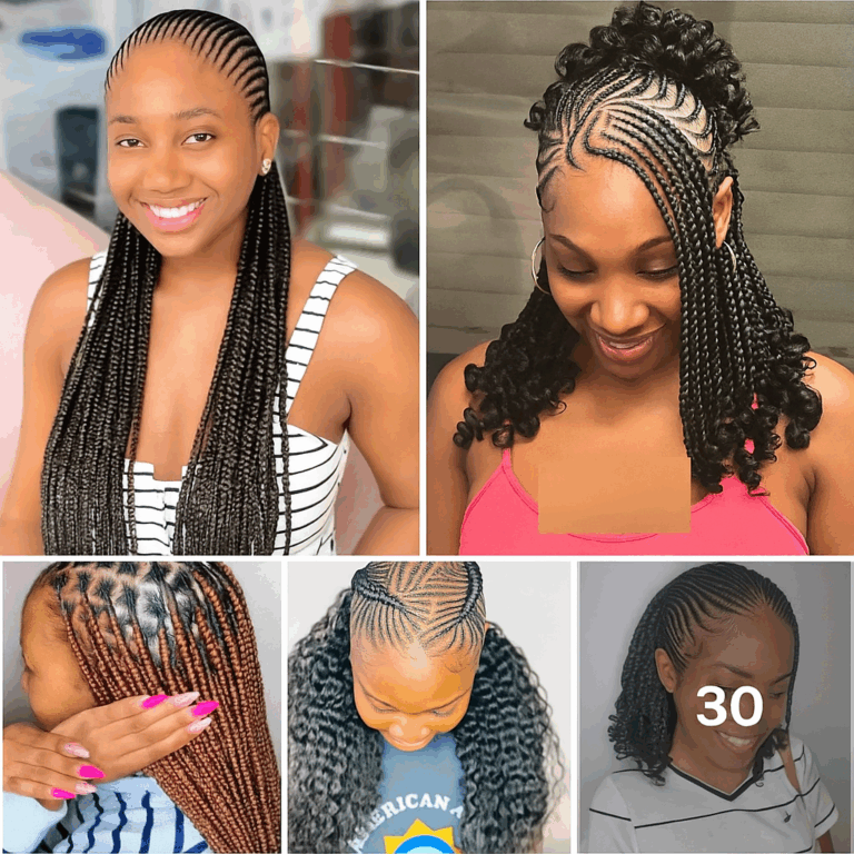 30 PHOTOS: Elegant Cornrow & Knotless Braid Ideas ‎