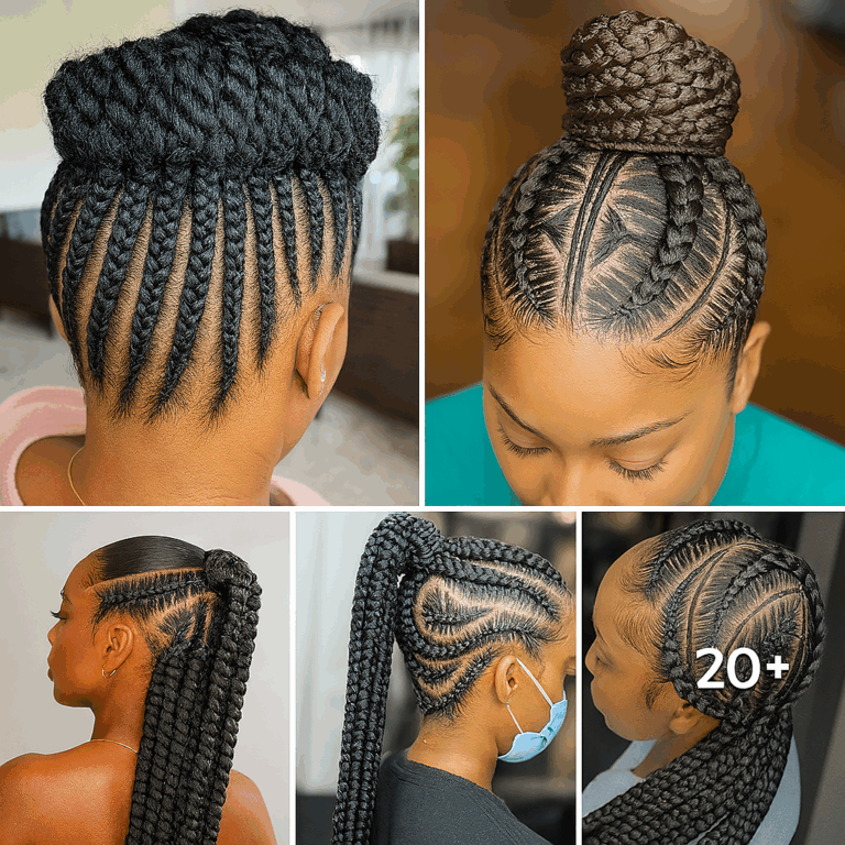 20 PHOTOS Designer Cornrow & Stitched Hairstyles ‎
