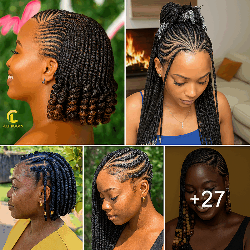 27 PHOTOS: Cornrow braid designs – Knotless braids styles ‎