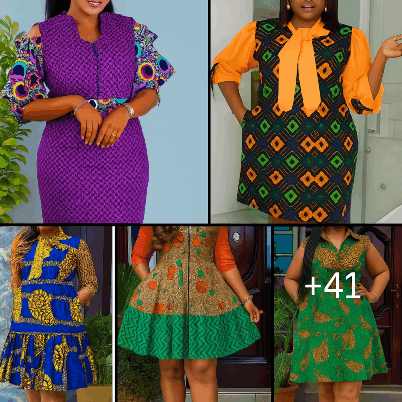 70 PHOTOS: Ankara Short Gown Styles For Women