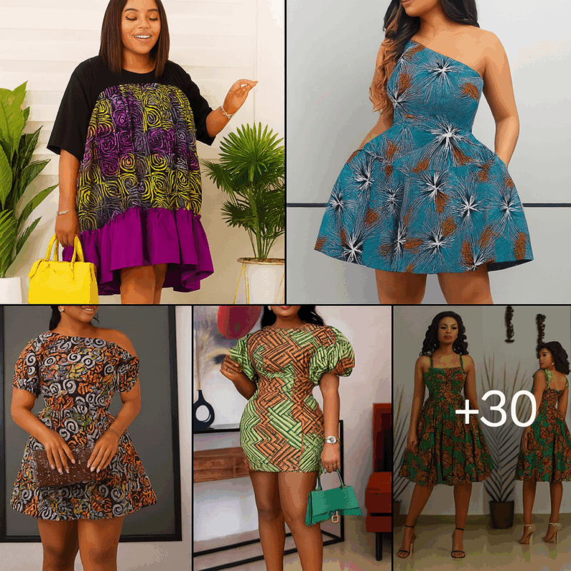 86 PHOTOS: Simple Ankara dress styles for women – Short gown styles