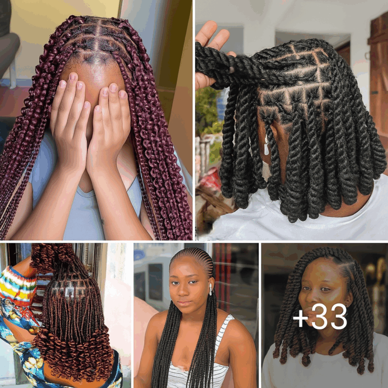 33 PHOTOS: Hot twist hairstyles, Knotless braids styles & Cornrow braid designs ‎