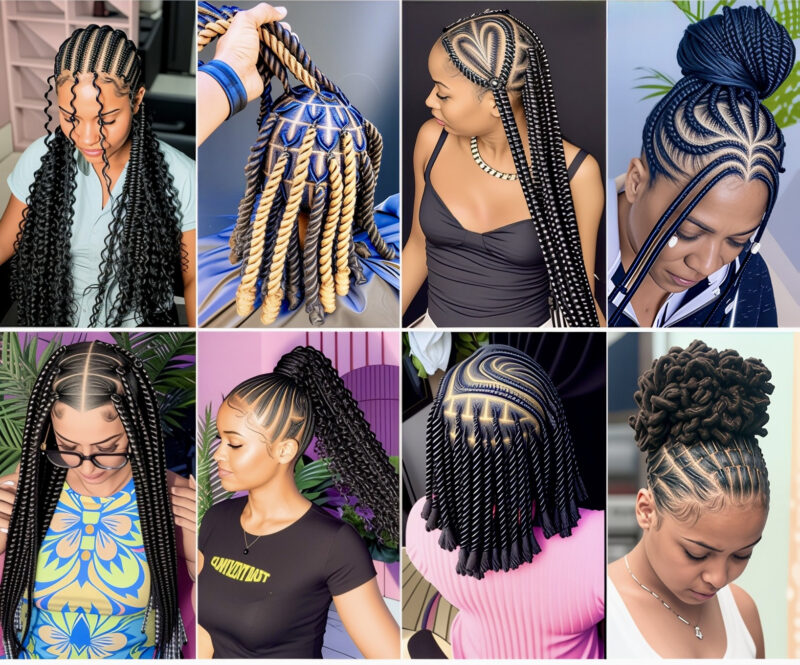 28 PHOTOS: Hot twist hairstyles, Knotless braids styles & Cornrow braid designs ‎