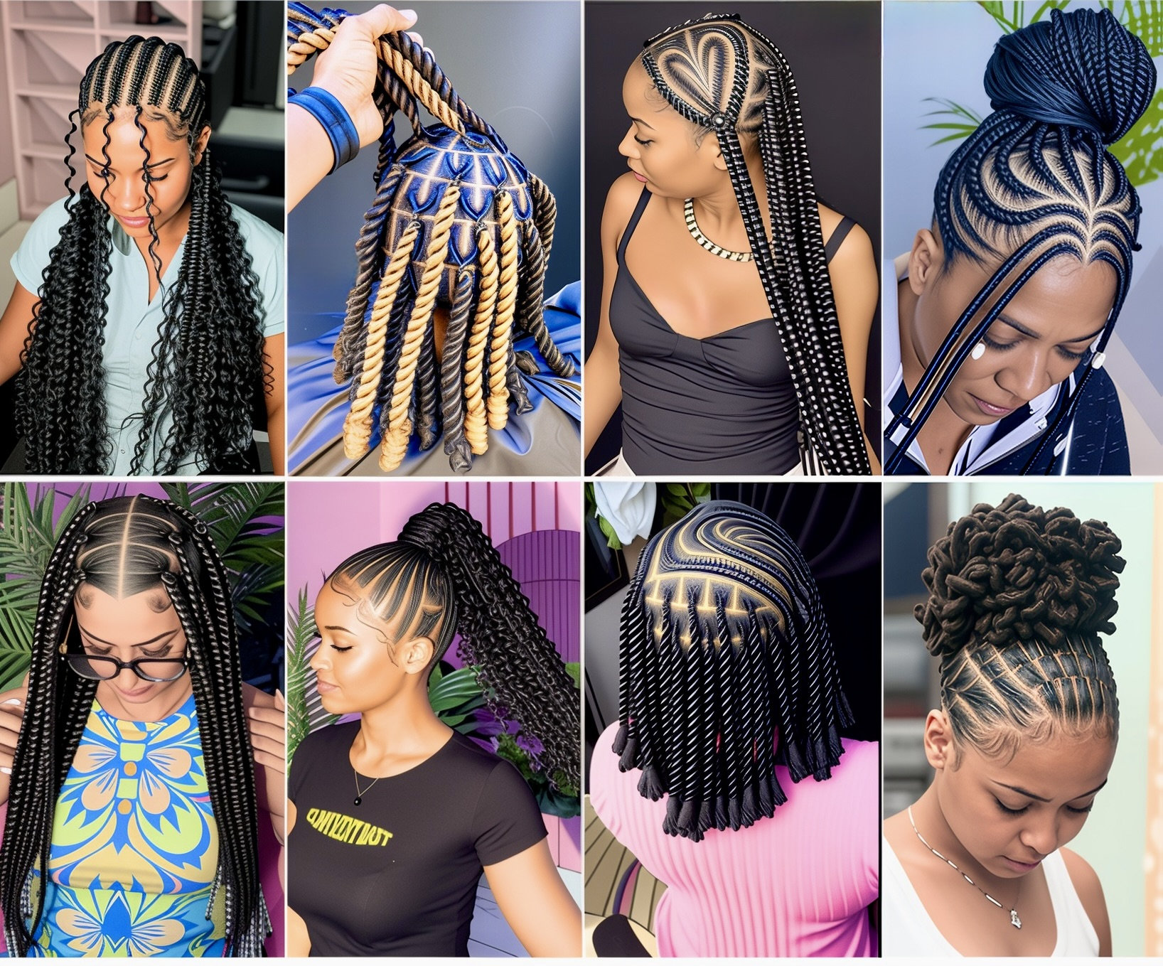 28 PHOTOS: Hot twist hairstyles, Knotless braids styles & Cornrow braid designs ‎