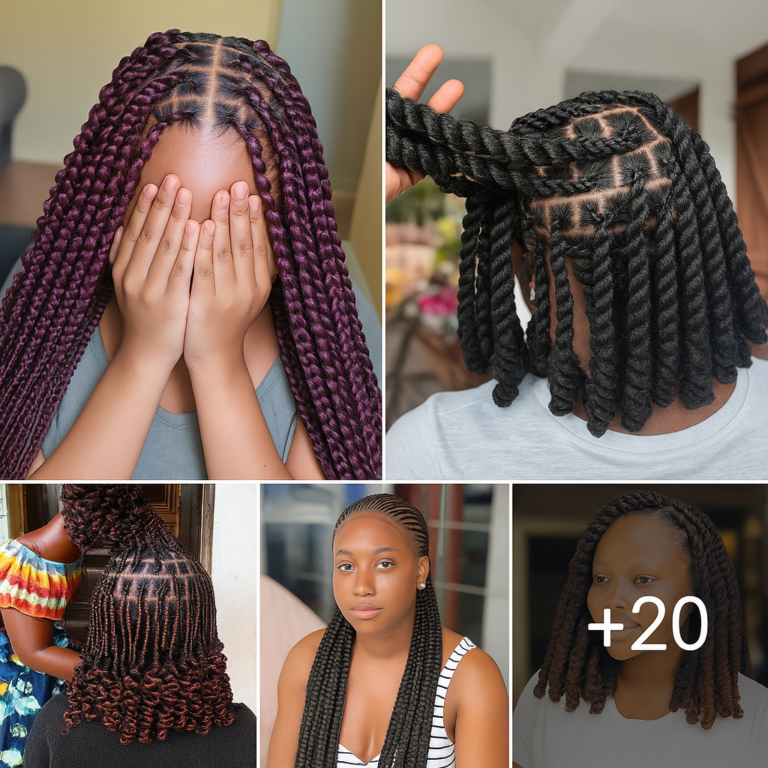 27 PHOTOS: Hot twist hairstyles, Knotless braids & Cornrow braid designs ‎